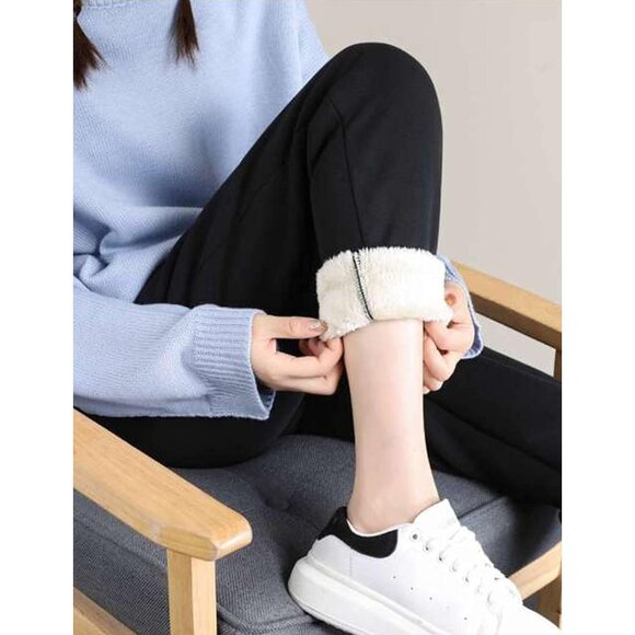 Women's Warm Sherpa Lined Athletic Sweatpants Jogger Fleece Pants - Picture 5 of 7